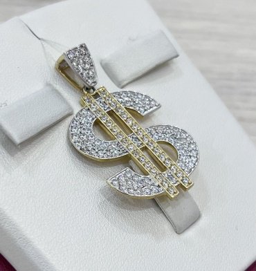 Подвеска Кубачи 7567888 вес 7.6 г золото, фианит Swarovski купить,NaN
