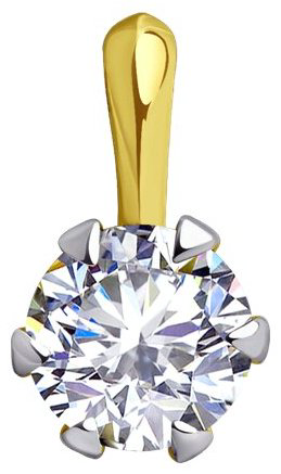 Подвеска Diamant 53-130-01816-1 вес 0.72 г золото, фианит купить,NaN