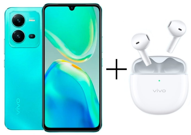 Смартфон Vivo V25 8/256Gb Aquamarine Blue + подарок купить,NaN