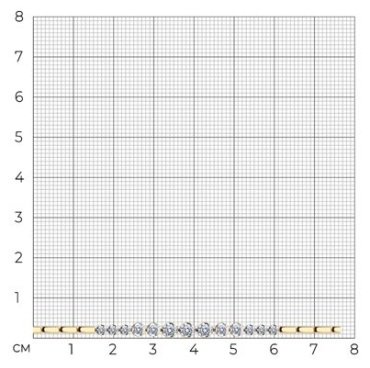 Браслет SOKOLOV 051362 длина 19 см, вес 5.7 г золото, плетение теннис купить,NaN