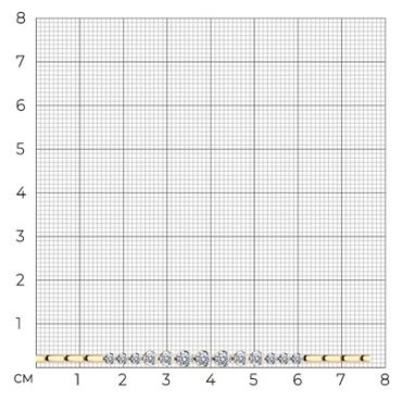 Браслет SOKOLOV 051362 длина 19 см, вес 5.7 г золото, плетение теннис купить,NaN