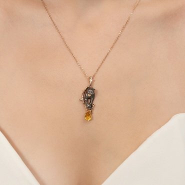 Подвеска PLATINA 03-3501-00-206-1110 вес 4.52 г золото, цитрин купить,NaN