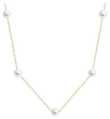 Колье Diamant 51-370-01795-1 длина 50 см вес 3.01 г золото, жемчуг купить,NaN