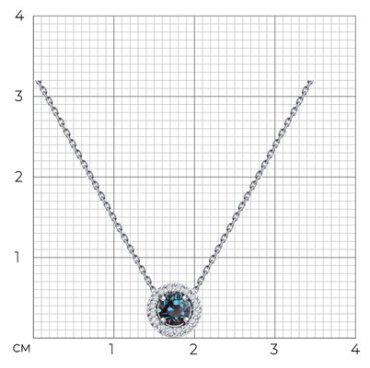 Колье Diamant 52-270-02344-1_42 длина 42 см вес 1.6 г золото, александрит 120029035 купить,NaN