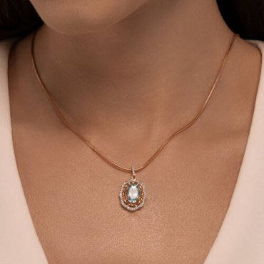 Подвеска Diamant 51-330-02510-1 вес 2.73 г золото, топаз купить,NaN