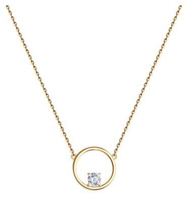 Колье Diamant 51-170-00977-1 длина 45 см вес 2.25 г золото, фианит купить,NaN