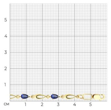 Браслет Diamant 53-350-00384-5_18 длина 18 см, вес 3.53 г золото, плетение фантазийное купить,NaN
