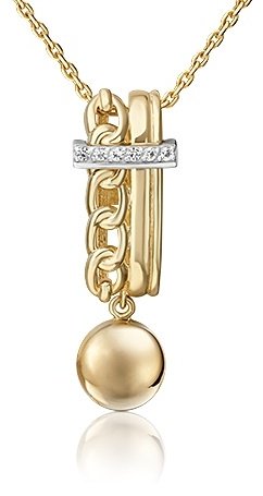 Подвеска PLATINA 03-3286-00-201-1121 вес 2.76 г золото, топаз купить,NaN