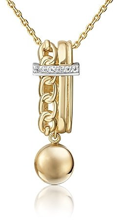 Подвеска PLATINA 03-3286-00-201-1121 вес 2.76 г золото, топаз купить,NaN