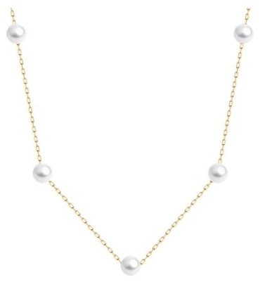 Колье Diamant 51-370-01795-1_50 длина 50 см вес 3.01 г золото, жемчуг купить,NaN