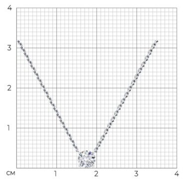 Колье Diamant 52-270-02319-1_45 длина 45 см вес 1.94 г золото, бриллиант 120025504 купить,NaN