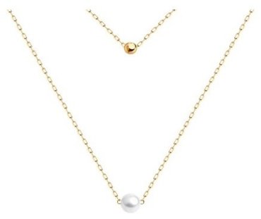 Колье Diamant 51-370-01822-1 длина 43 см вес 2.21 г золото, жемчуг купить,NaN