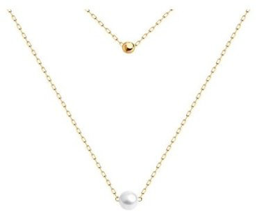 Колье Diamant 51-370-01822-1 длина 43 см вес 2.21 г золото, жемчуг купить,NaN