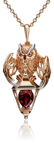 Подвеска ЮЗ Платина 03-3000-00-204-1110-57 №20 69 вес 4.33 г золото, эмаль, гранат купить,NaN