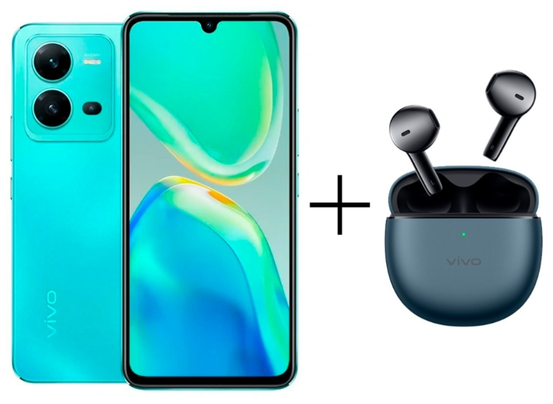 Смартфон Vivo V25 8/256Gb Aquamarine Blue + подарок купить,NaN