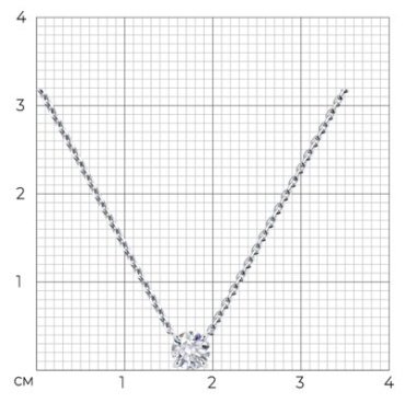 Колье Diamant 52-270-02319-1_45 длина 45 см вес 1.94 г золото, бриллиант 119813587 купить,NaN