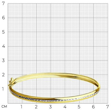 Браслет Diamant 53-150-01531-1_185 длина 18 см, вес 5.22 г золото, плетение отсутствует купить,NaN