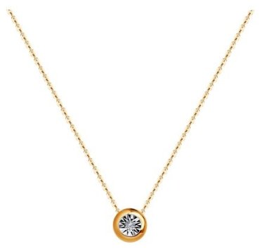 Колье Diamant 51-270-01074-1 длина 42 см вес 1.43 г золото, бриллиант купить,NaN