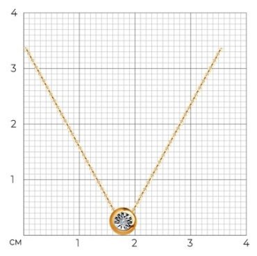 Колье Diamant 51-270-01074-1 длина 42 см вес 1.43 г золото, бриллиант купить,NaN