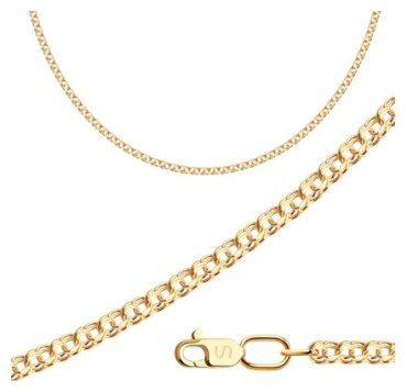 Цепь SOKOLOV 582070402_55 длина 55 см, вес 3.34 г золото, плетение бисмарк купить,NaN