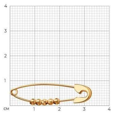 Булавка Diamant 51-140-00979-1 вес 0.9 г золото, без вставок купить,NaN
