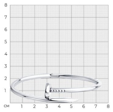 Браслет Diamant 94-150-01831-1 длина 17 см, вес 19.14 г серебро, плетение отсутствует купить,69602