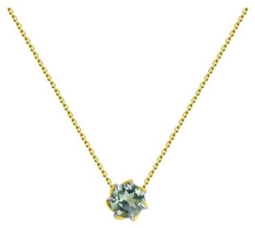 Колье Diamant 53-370-01774-2 длина 40 см вес 1.53 г золото, празиолит купить,NaN