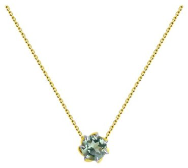 Колье Diamant 53-370-01774-2 длина 40 см вес 1.53 г золото, празиолит купить,NaN