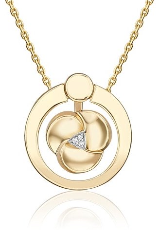 Подвеска PLATINA 03-3365-00-101-1121 вес 2.6 г золото, бриллиант купить,NaN