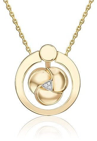 Подвеска PLATINA 03-3365-00-101-1121 вес 2.6 г золото, бриллиант купить,NaN