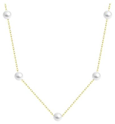 Колье Diamant 53-370-01795-1 длина 50 см вес 3.2 г золото, жемчуг купить,NaN