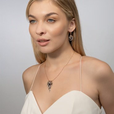Подвеска PLATINA 03-3495-00-204-1111 вес 6 г золото, гранат купить,NaN
