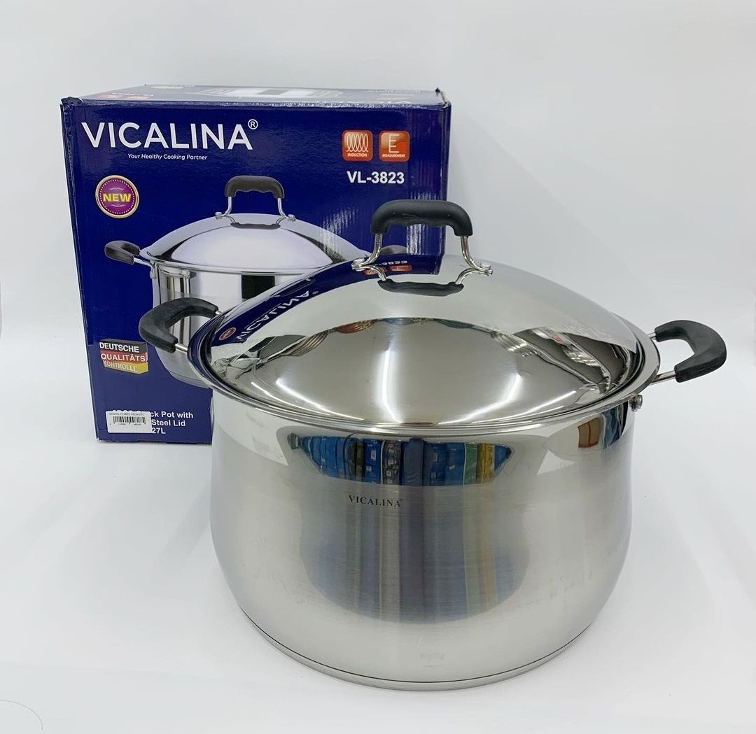 Кастрюля 27 л, Vicalina VL-3823 нержавеющая сталь