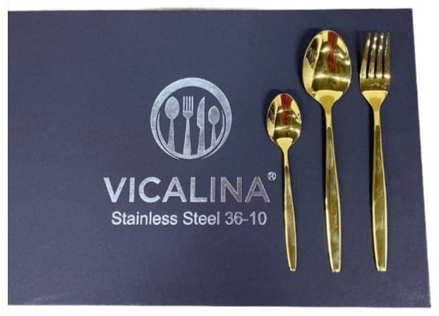 Набор столовых приборов Vicalina 36 шт, золотистый Vl336