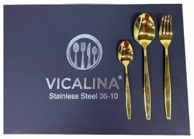 Набор столовых приборов Vicalina 36 шт, золотистый Vl336 купить,25000