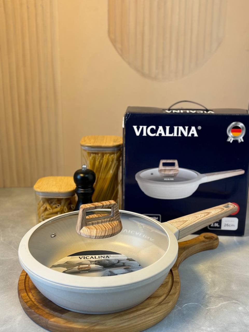 Сковорода Vicalina VL-0528 28 см с антипригарным покрытием, алюминий