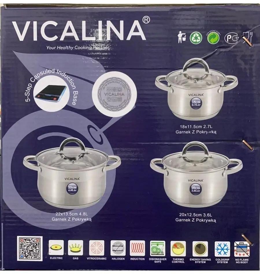 Vicalina набор кастрюль VL-585 8 в 1