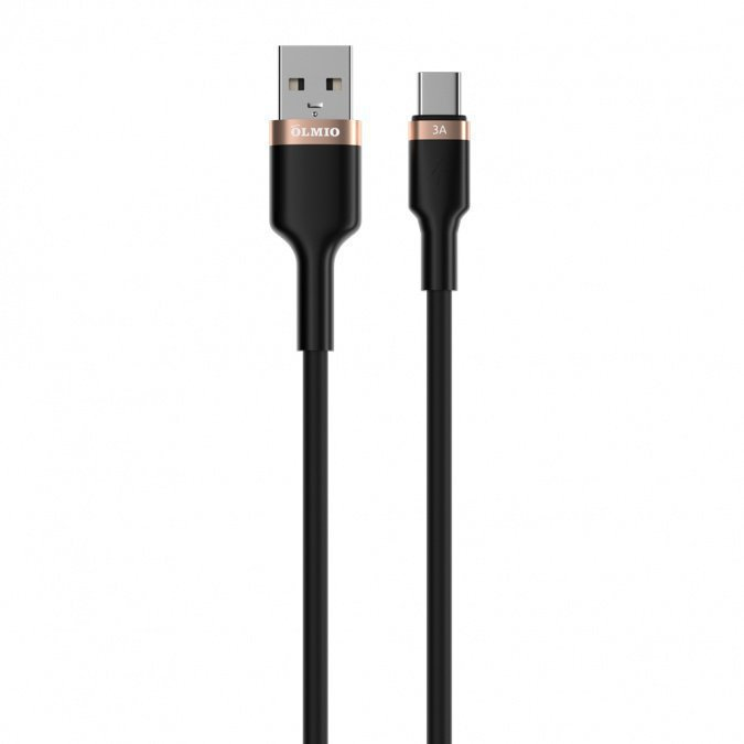 Кабель Olmio Rapid Type-C 1.2м черный