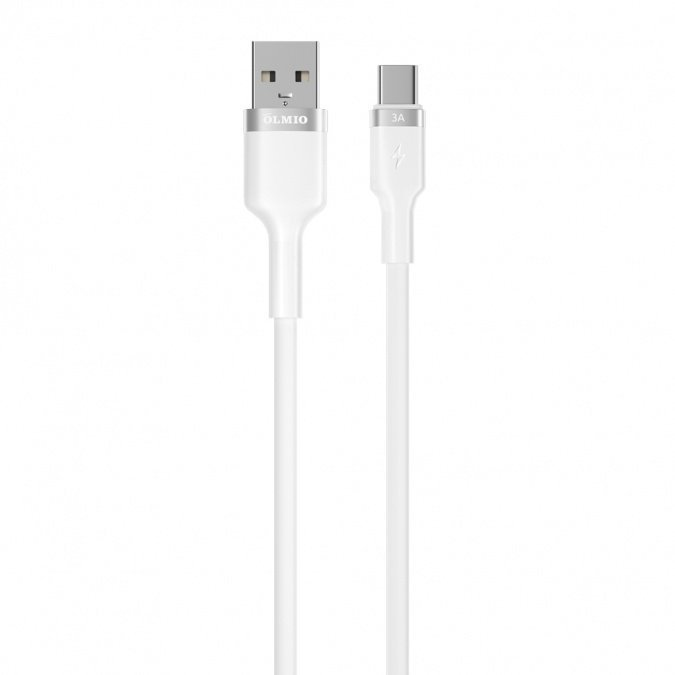 Кабель Olmio Rapid Type-C 1.2м белый купить,3490