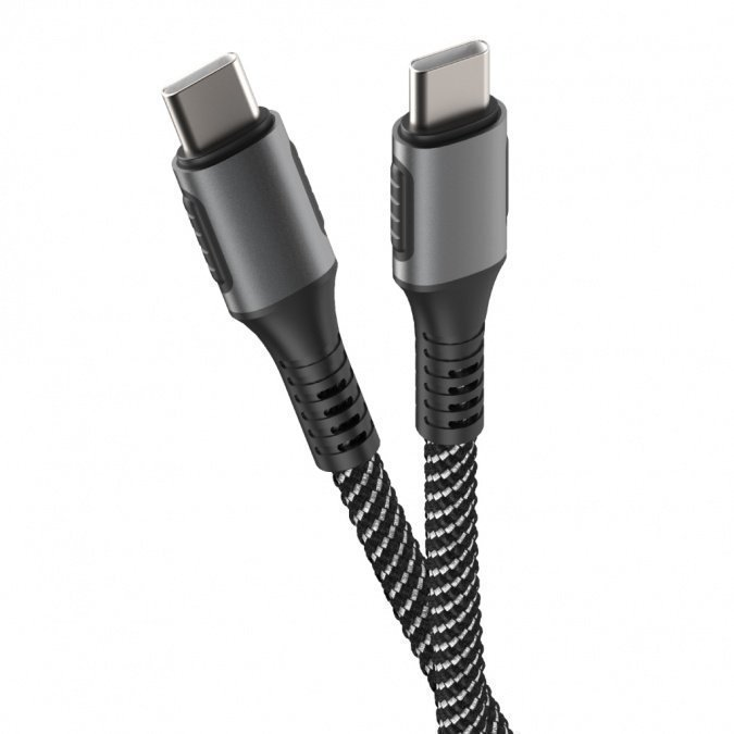 Кабель Olmio Power Delivery Type-C to Type-C 1.2м черный купить,NaN