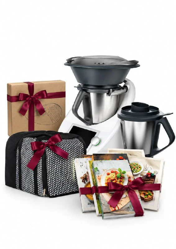 Кухонный комбайн Thermomix ТМ6 белый + подарок миксерная чаша + сумка для ТМ6 "Шампань" + насадка Пиллер + 3 кулинарные книги на выбор