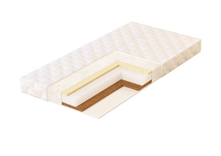 Матрас в кроватку Plitex Eco Dream 119х60х9 см бежевый купить,NaN