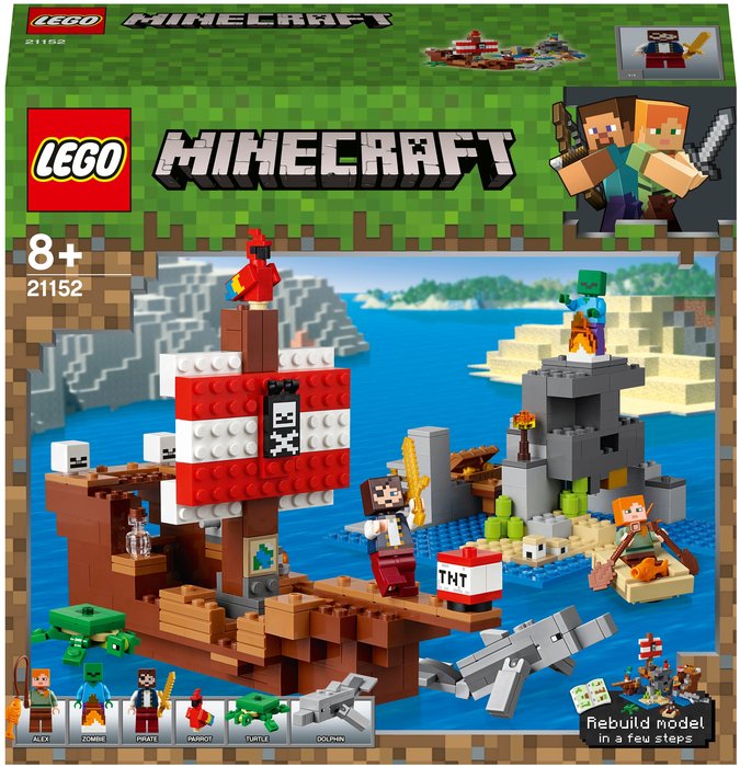 Конструктор Lego Minecraft  21152 Приключения на пиратском корабле купить,NaN
