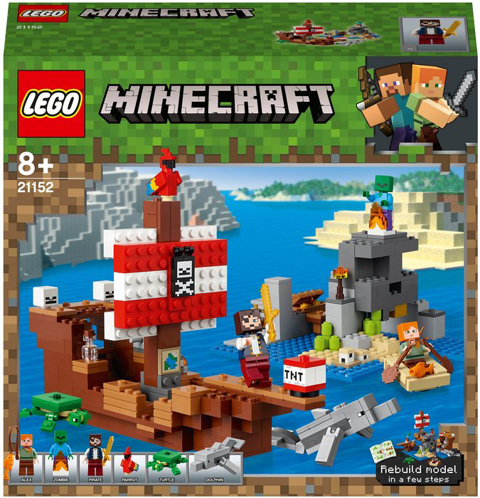 Конструктор Lego Minecraft  21152 Приключения на пиратском корабле купить,NaN