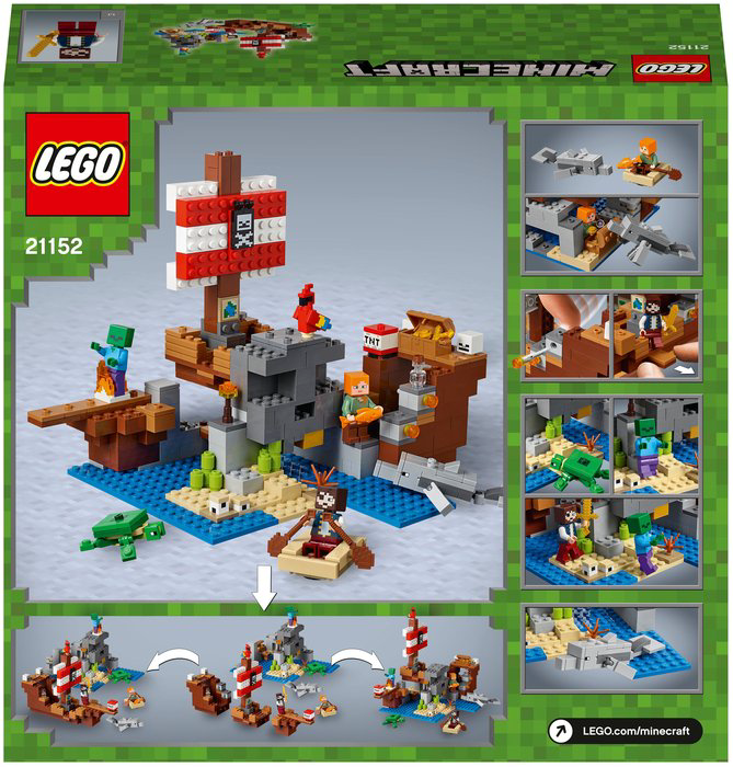Конструктор Lego Minecraft  21152 Приключения на пиратском корабле купить,NaN