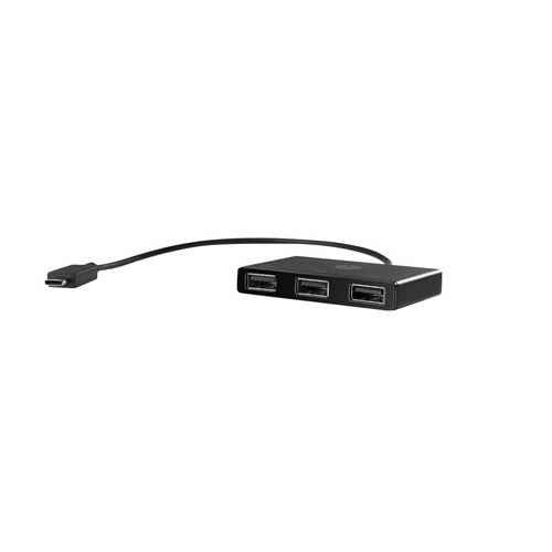 Разветвитель USB HUB 3-port USB 2.0 to USB Type-C HP черный купить,0