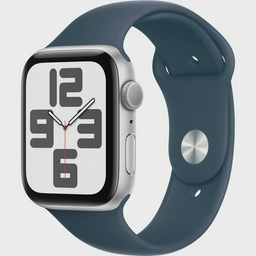 Смарт-часы Apple Watch SE 2023 GPS 44mm MREE3 Silver Aluminum Case with Storm Blue Sport Band - M/L