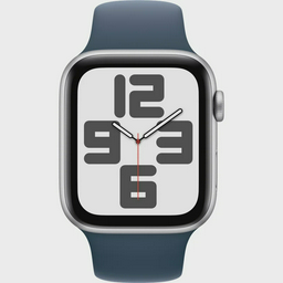 Смарт-часы Apple Watch SE 2023 GPS 44mm MREE3 Silver Aluminum Case with Storm Blue Sport Band - M/L