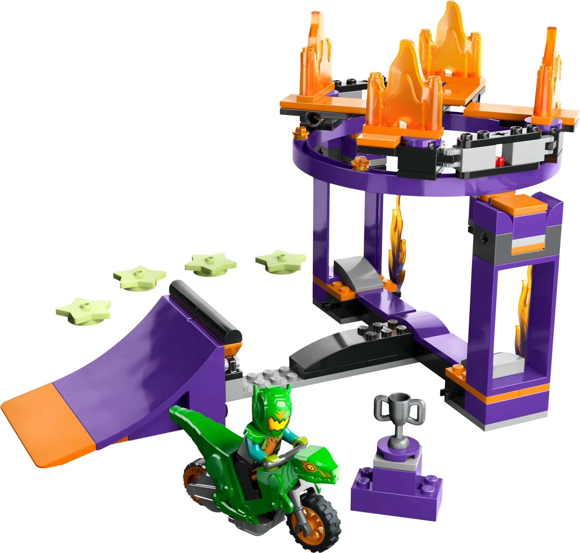 Конструктор LEGO Город Испытание каскадеров с трамплином и кольцом 60359 