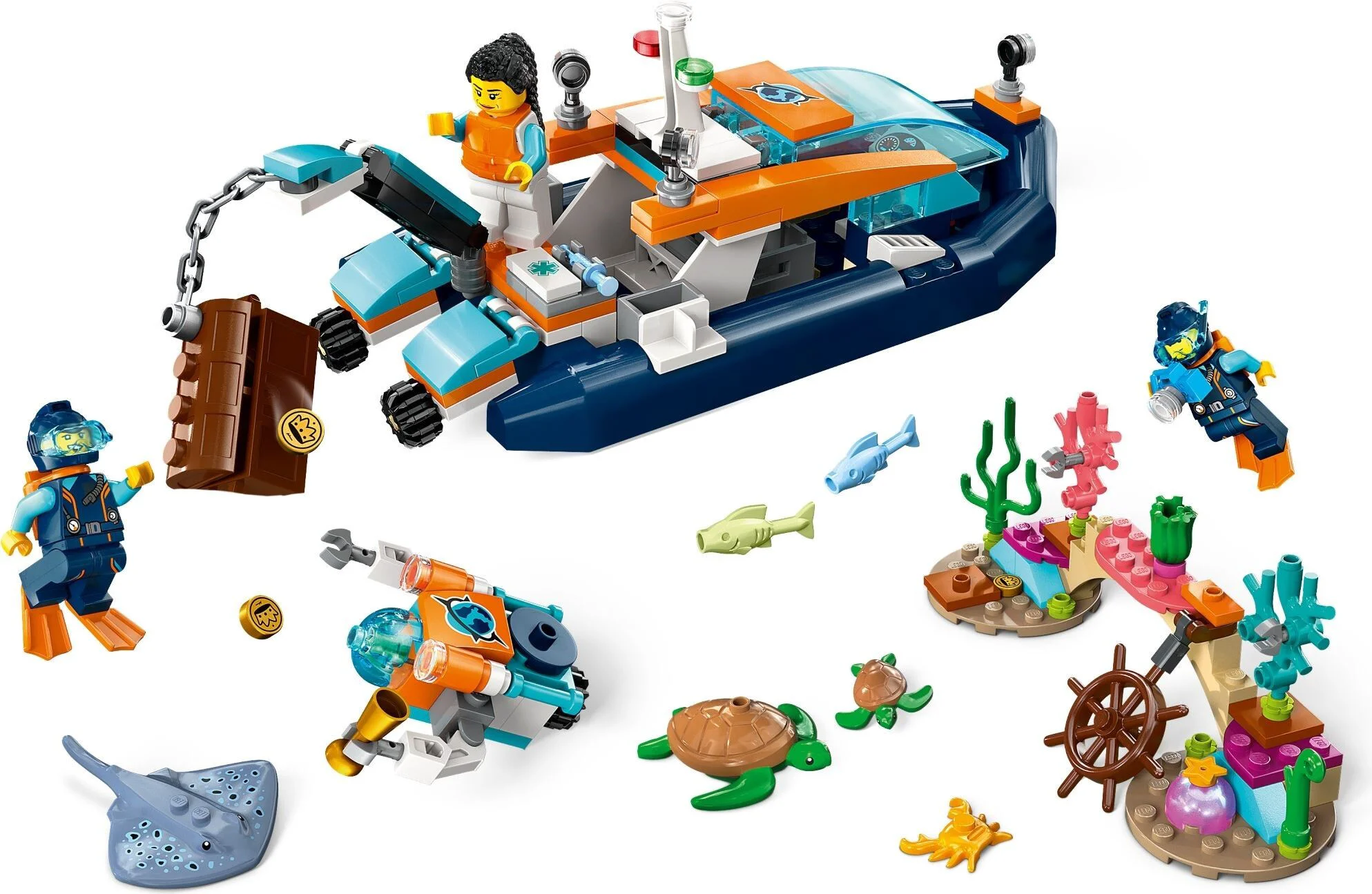 Конструктор LEGO Город Лодка для дайвинга 60377